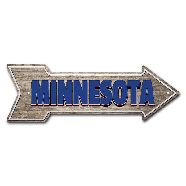 Signmission Minnesota Arrow Sign Funny Home Decor 36in Wide P-ARROW12-999743 - main